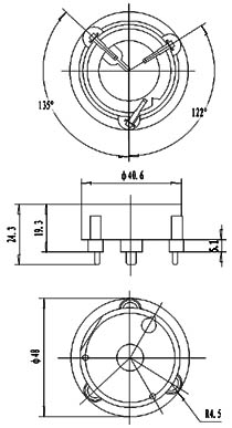 зп 41x19m48\6~12\\ 3,4\3T\KPT3-4100\KEPO --- Звонки (зуммеры) пьезоэлектрические без генератора