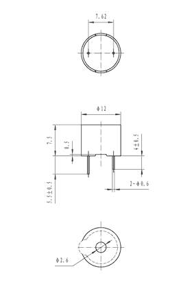 згм 12x 8\12\\3,1\2P7,6\KPX-G1212B\чер KEPO --- Звонки (зуммеры) магнитоэлектрические c генератором