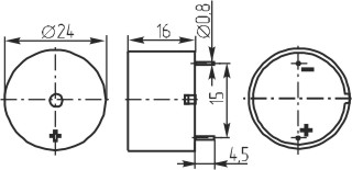 згп 24x16\ 3~20\\2,8\2P15\MPB550KAS\MEC --- Звонки (зуммеры) пьезоэлектрические c генератором