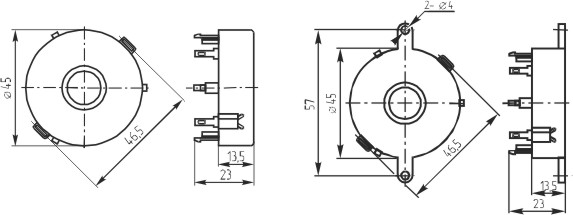 зп 45x13,5m65\1~50\\ 2~4кГц\2T46\PCT-4540MG\KEPO --- Звонки (зуммеры) пьезоэлектрические без генератора