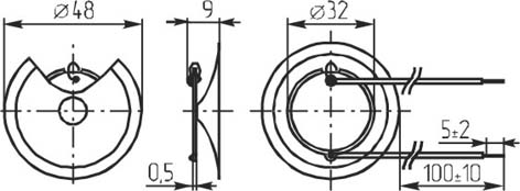 зп 48x 9\1~30\\ 3,4\2L100\PCT-G4802A\KEPO --- Звонки (зуммеры) пьезоэлектрические без генератора