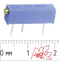 РПодстр   1,0к\ 0,75\19x5x7\3006P\15об BARONS --- Подстроечные резисторы