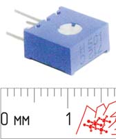 РПодстр   1,0к\ 0,5\10x5x10\3386H\BARONS --- Подстроечные резисторы