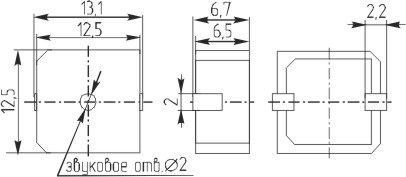 згм 12x12x6\ 5\\2,3\2C\SMA-1205B\KEPO --- Звонки (зуммеры) магнитоэлектрические c генератором