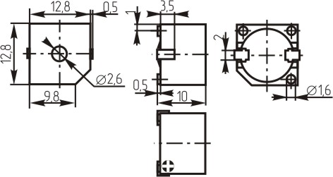 згм 13x13x9\ 5\\2,3\2C\SMA-1392-5\KEPO --- Звонки (зуммеры) магнитоэлектрические c генератором