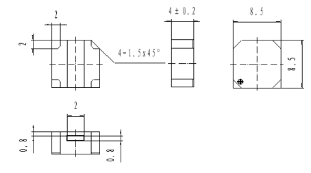 зм  8,5x 8,5x4,0\ 3,6\16\2,67\4C\SMT-G8540C\KEPO --- Звонки (зуммеры) магнитоэлектрические без генератора