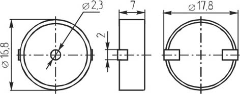 зп 17x 7\1~30\\ 4,0\2C\SPT-1720\KEPO --- Звонки (зуммеры) пьезоэлектрические без генератора